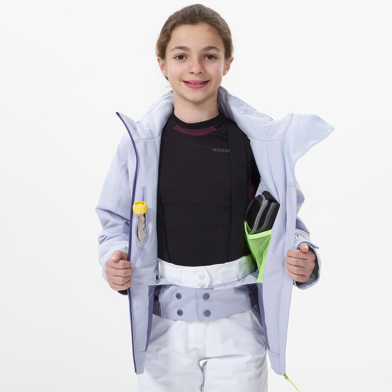 Warme en waterdichte ski-jas voor kinderen - 900 paars