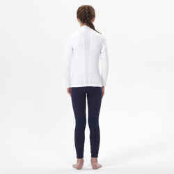 Kids’ Ski Base Layer 1/2 Zip Top - BL 500 - White