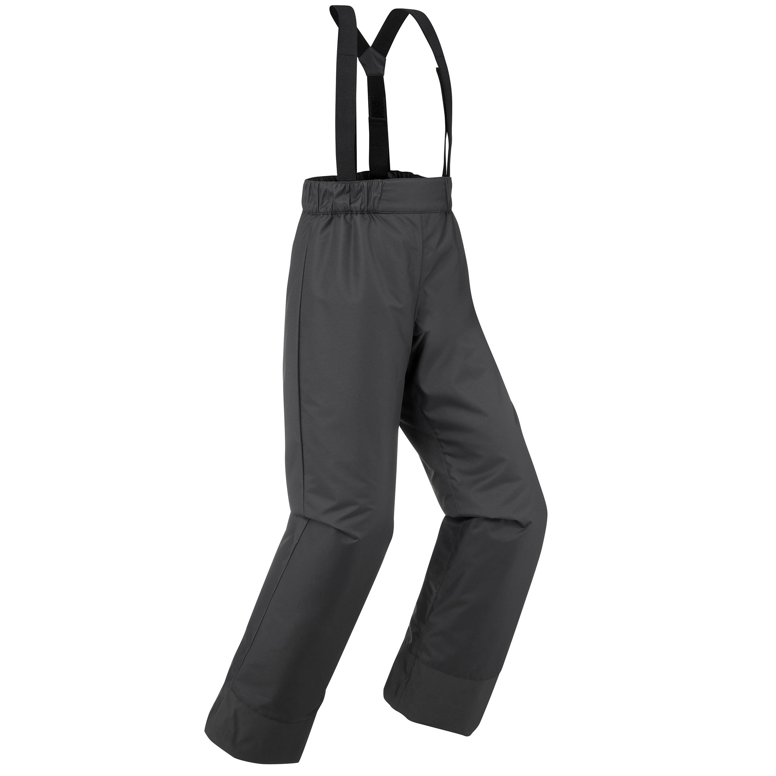 Kids' Ski Pants with Removable Straps - 100 Grey - WEDZE