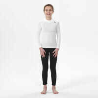 Pantalón térmico interior de esquí y nieve Niños 4-14 años Wedze Ski100 negro