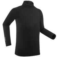 Camiseta térmica interior de esquí y nieve Niños 4-14 años Wedze 500 negro