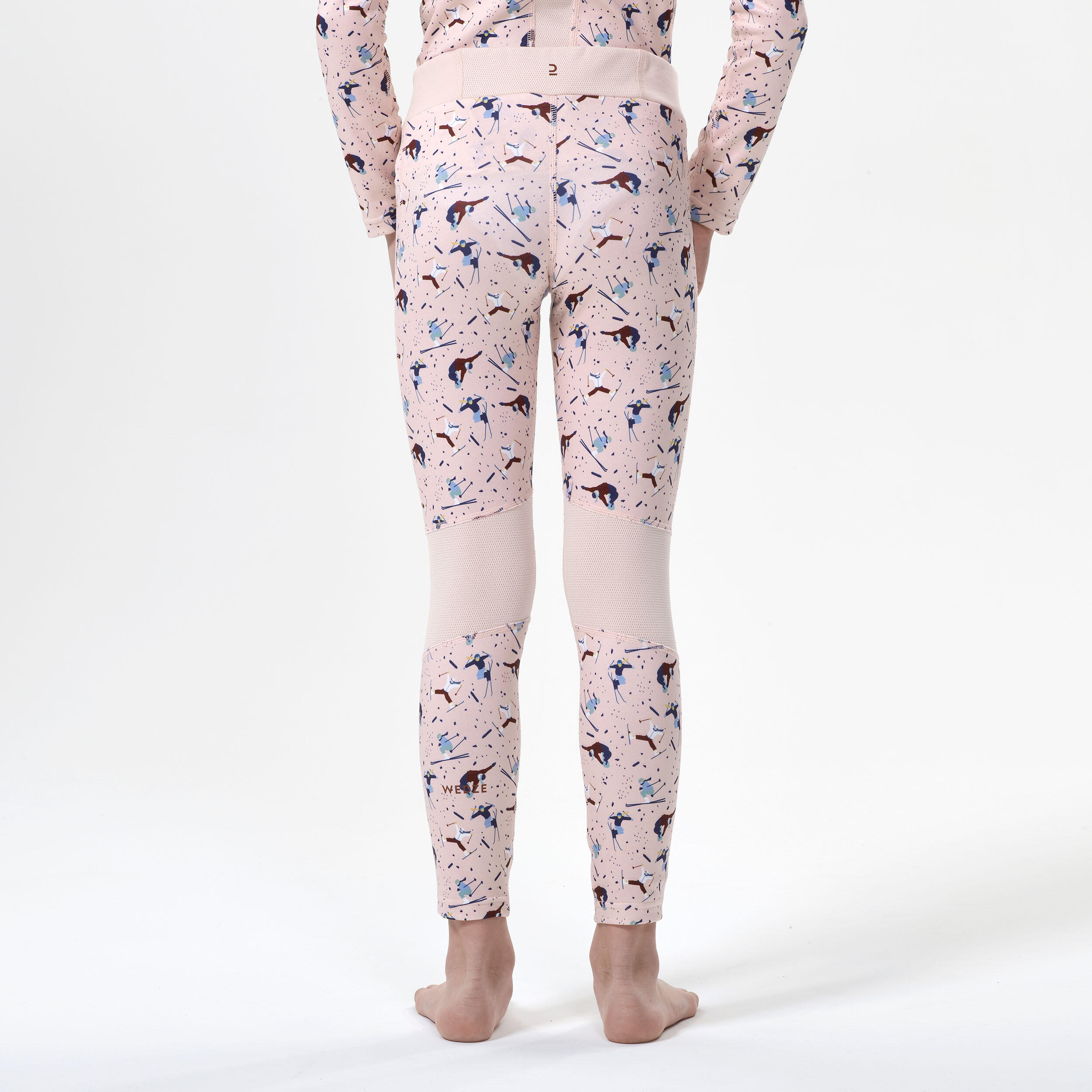 Kids’ Ski Base Layer Bottoms - 500 - Pink 6/8