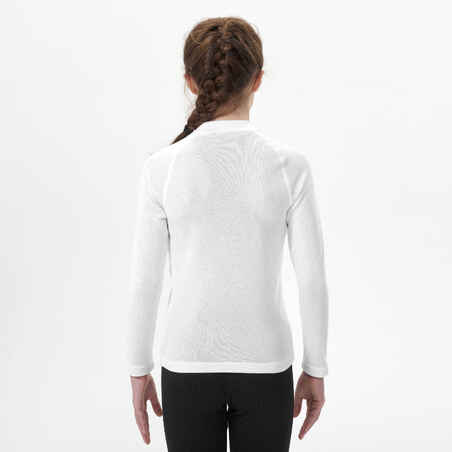 Παιδική μπλούζα εσώρουχο για σκι - BL100 - Λευκό