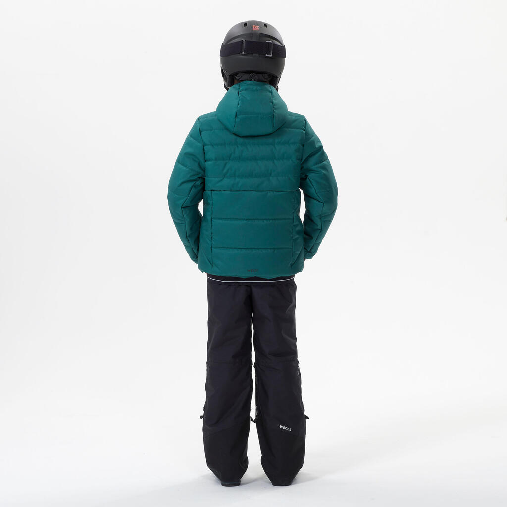 Detská lyžiarska prešívaná bunda 180 Warm hrejivá a nepremokavá