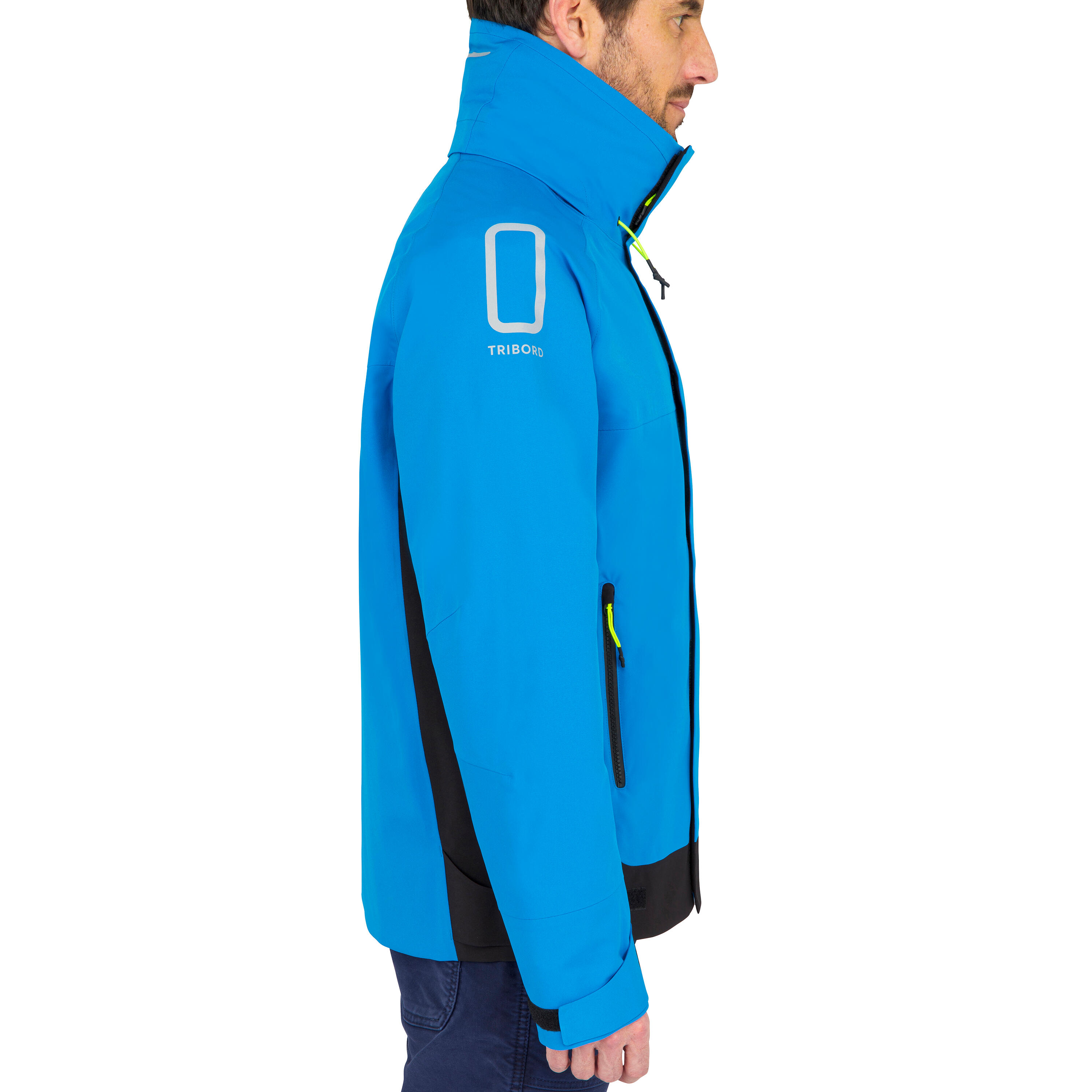 Men's Sailing Jacket - Waterproof Jacket Sailing 500 blue black 3/13