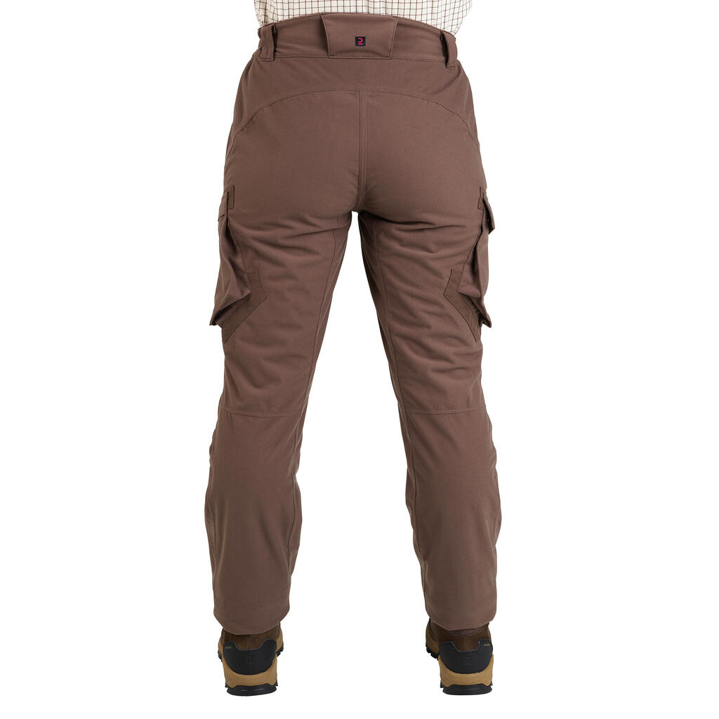 Jagd-Regenhose 500 Damen warm braun 