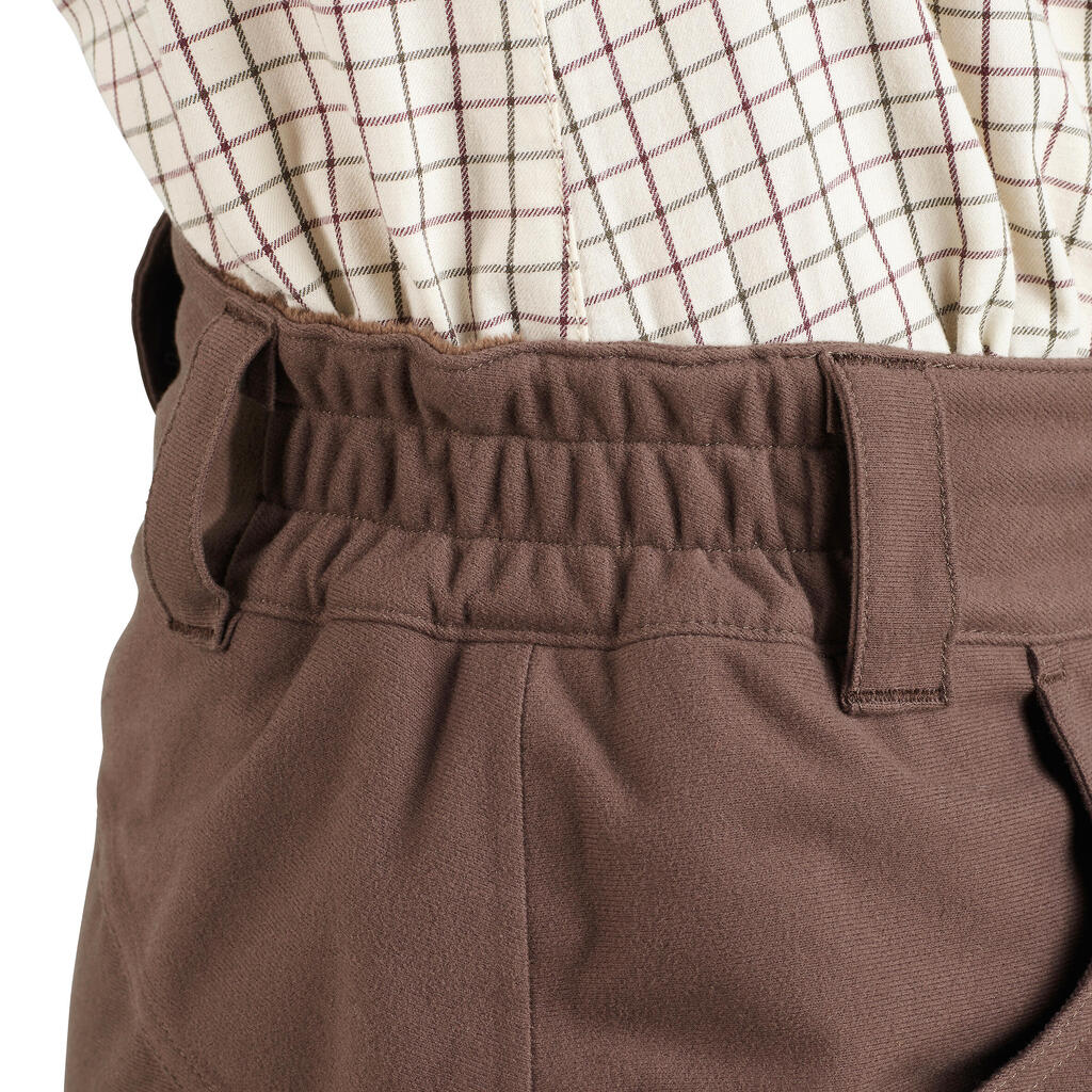 Kamuflažne ženske tihe pantalone za lov TREEMETIC 500
