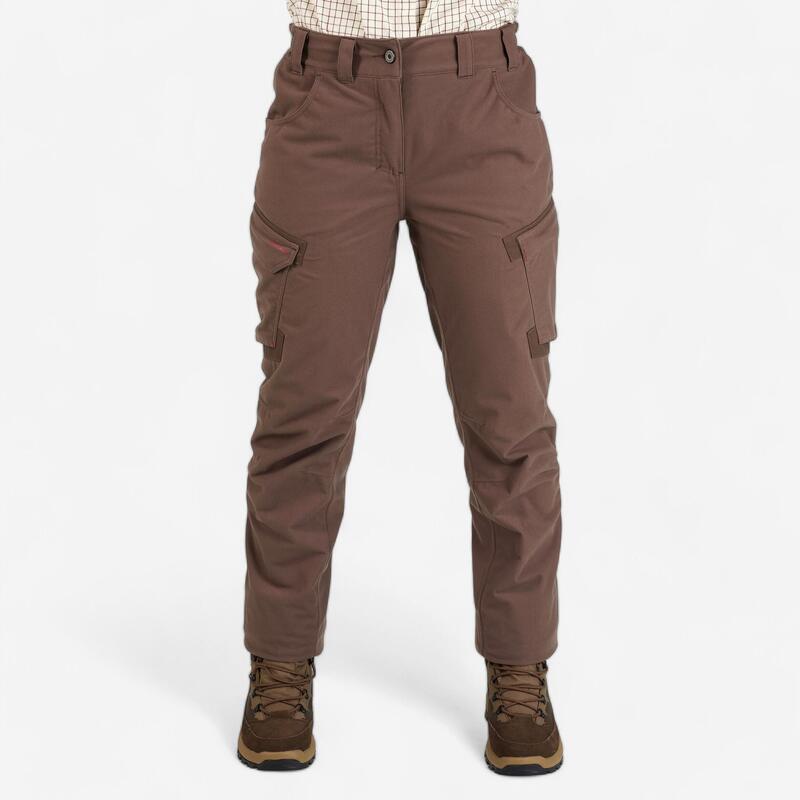 PANTALON TREEMETIC 500 CĂLDUROS, IMPERMEABIL, SILENȚIOS, CAMUFLAJ ACTVITĂȚI SPORTIVE ÎN NATUR�� DAMĂ