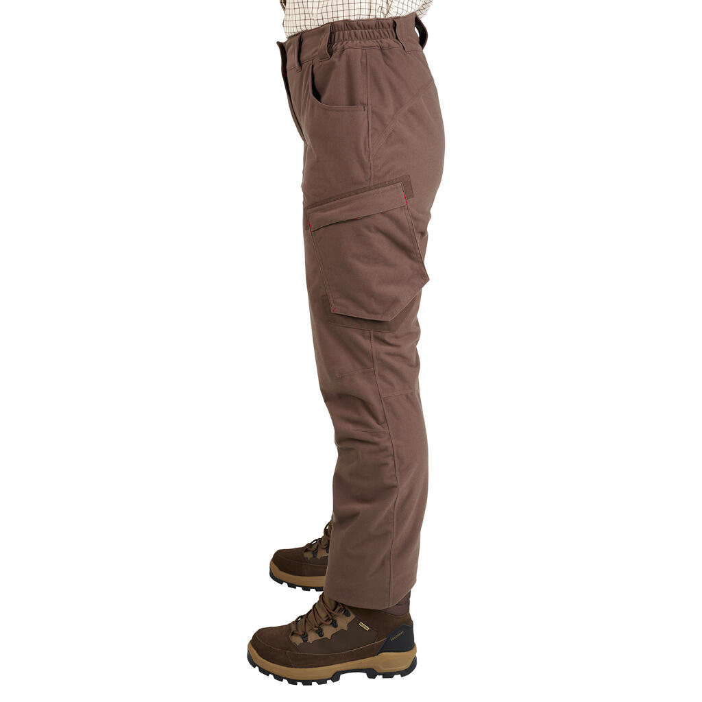 Kamuflažne ženske tihe pantalone za lov TREEMETIC 500