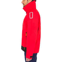 Men's Sailing Jacket - Waterproof Jacket Sailing 500 red black