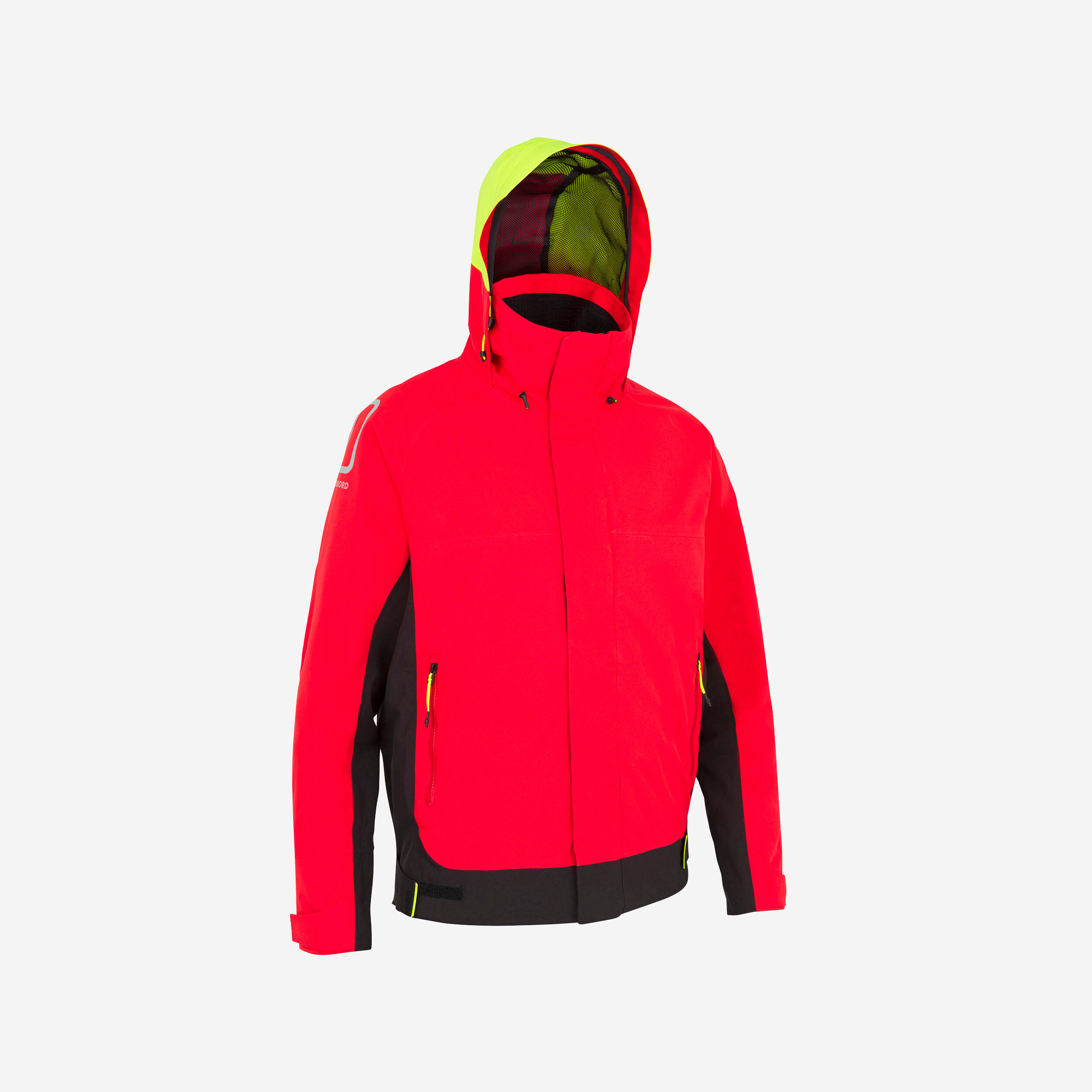 blouson de voile - veste de pluie sailing 500 homme rouge noir - tribord