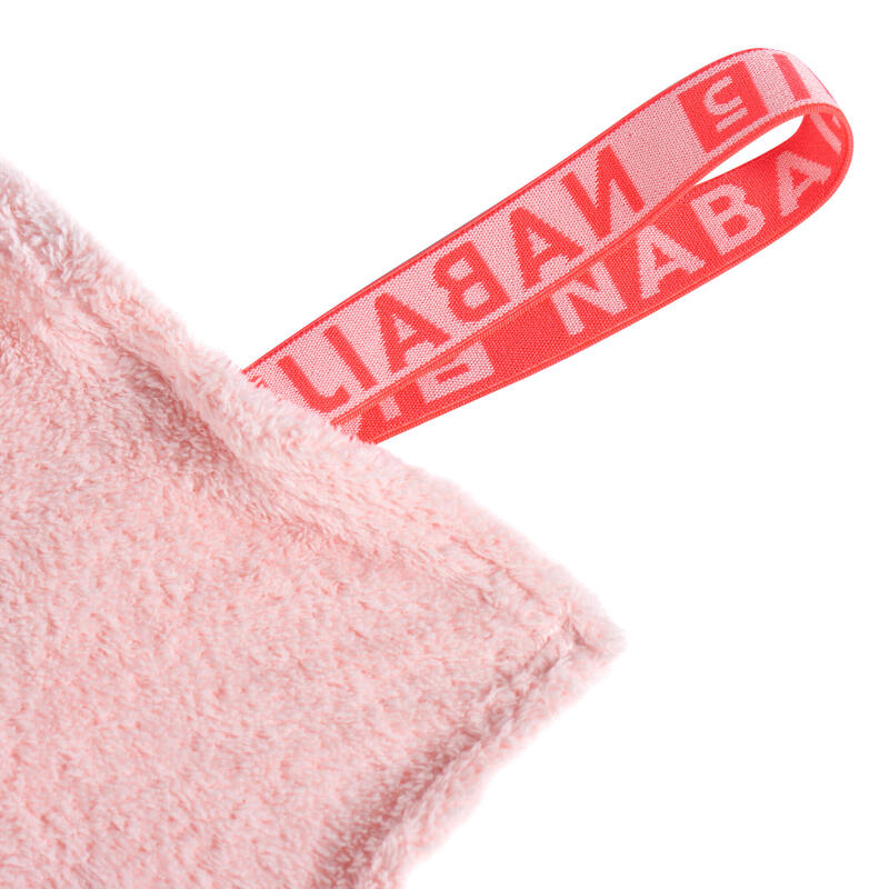 Serviette de bain microfibre ultra douce rose clair taille L 80 x 130 cm