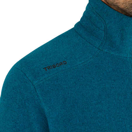 Men’s warm eco-design fleece sailing jacket 100 - Mottled petrol