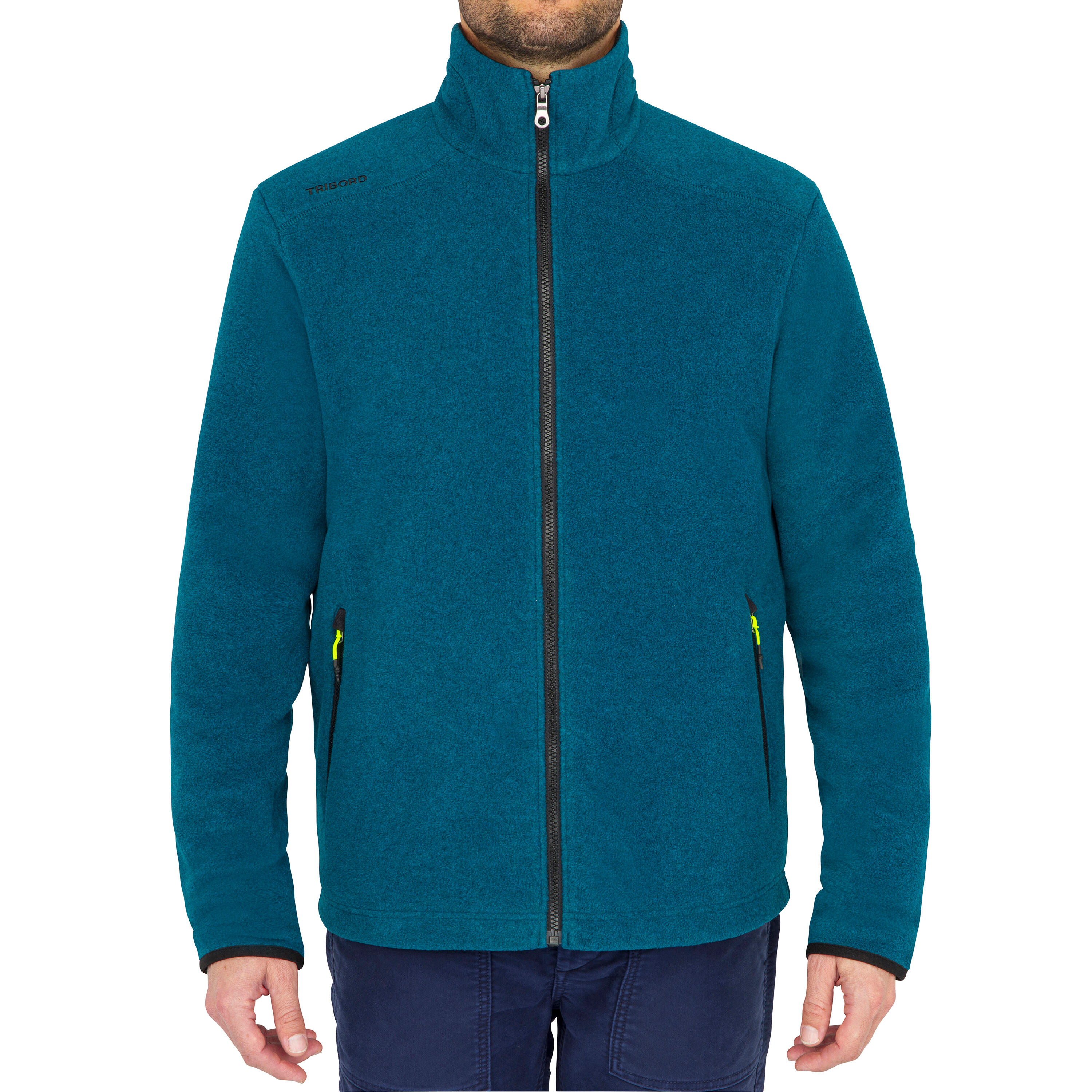 Men’s sailing warm fleece Sailing 100 - Mottled petrol blue 2/9