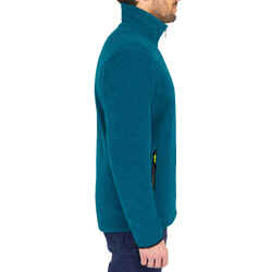 Men’s sailing warm fleece Sailing 100 - Mottled petrol blue