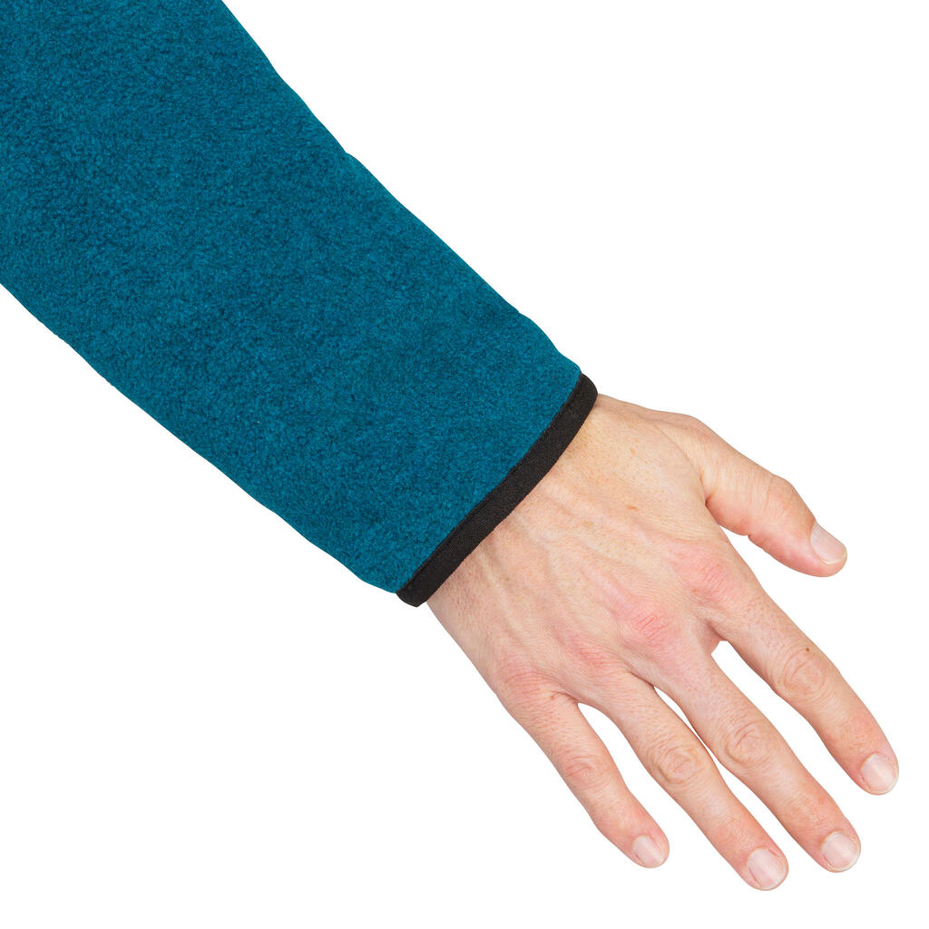 Veste polaire chaude de voile sailing 100 homme gris chiné bleu marin