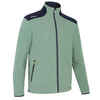 Men’s warm eco-design fleece sailing jacket 100 - Khaki/navy blue