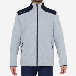 Veste polaire chaude de voile Sailing 100 Homme Gris chiné bleu marin