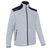 Warme fleece jas voor zeilen heren Sailing 100 gemêleerd grijs marineblauw