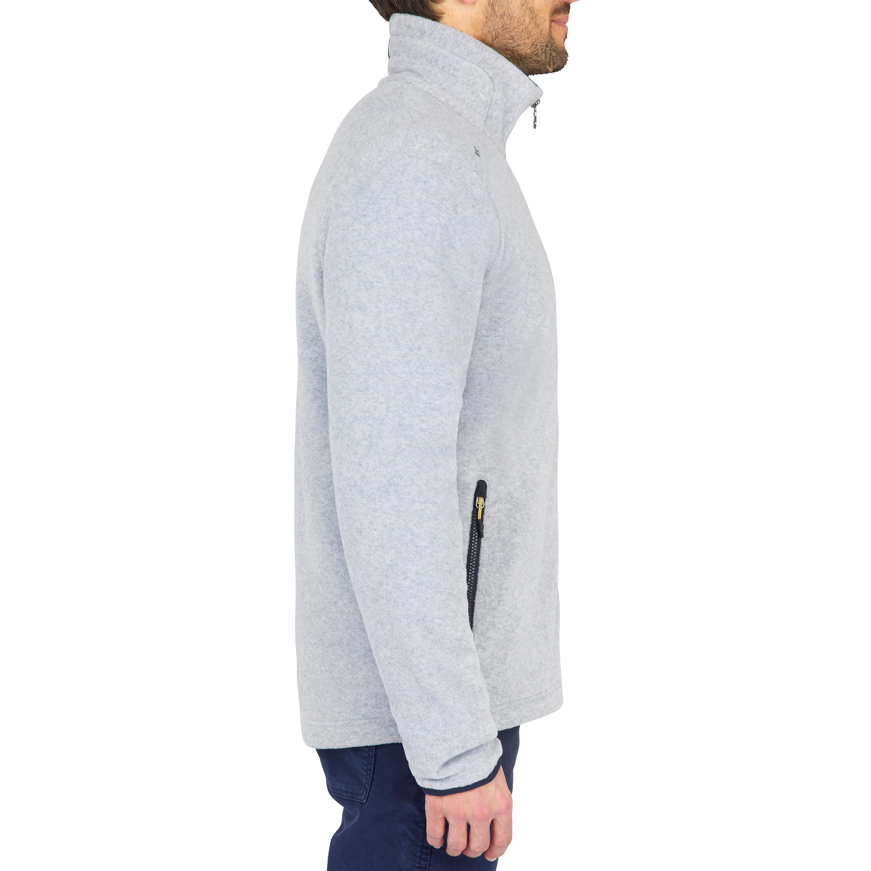 Men’s sailing warm fleece Sailing 100 - Mottled grey 3/10