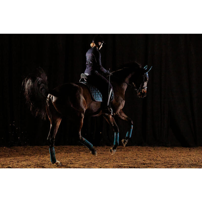 TAPIS DRESSAGE CHEVAL PETROLE SOMBRE 900