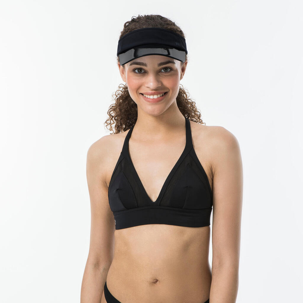 Transparent Beach Sport Visor - Black.