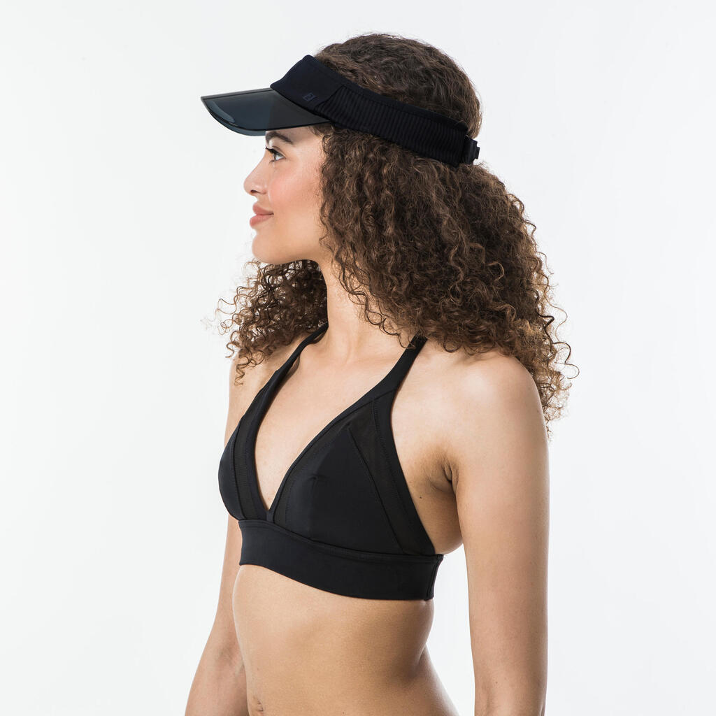 Transparent Beach Sport Visor - Black.