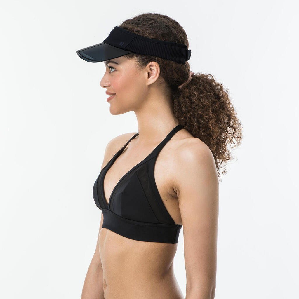 Transparent Beach Sport Visor - Black.