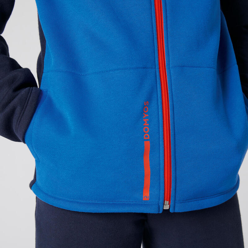 Trainingsanzug Kinder warm - Warmy Zip blau