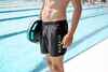 100 BASIC MEN'S SWIMMING SHORTS - BLACK GREEN