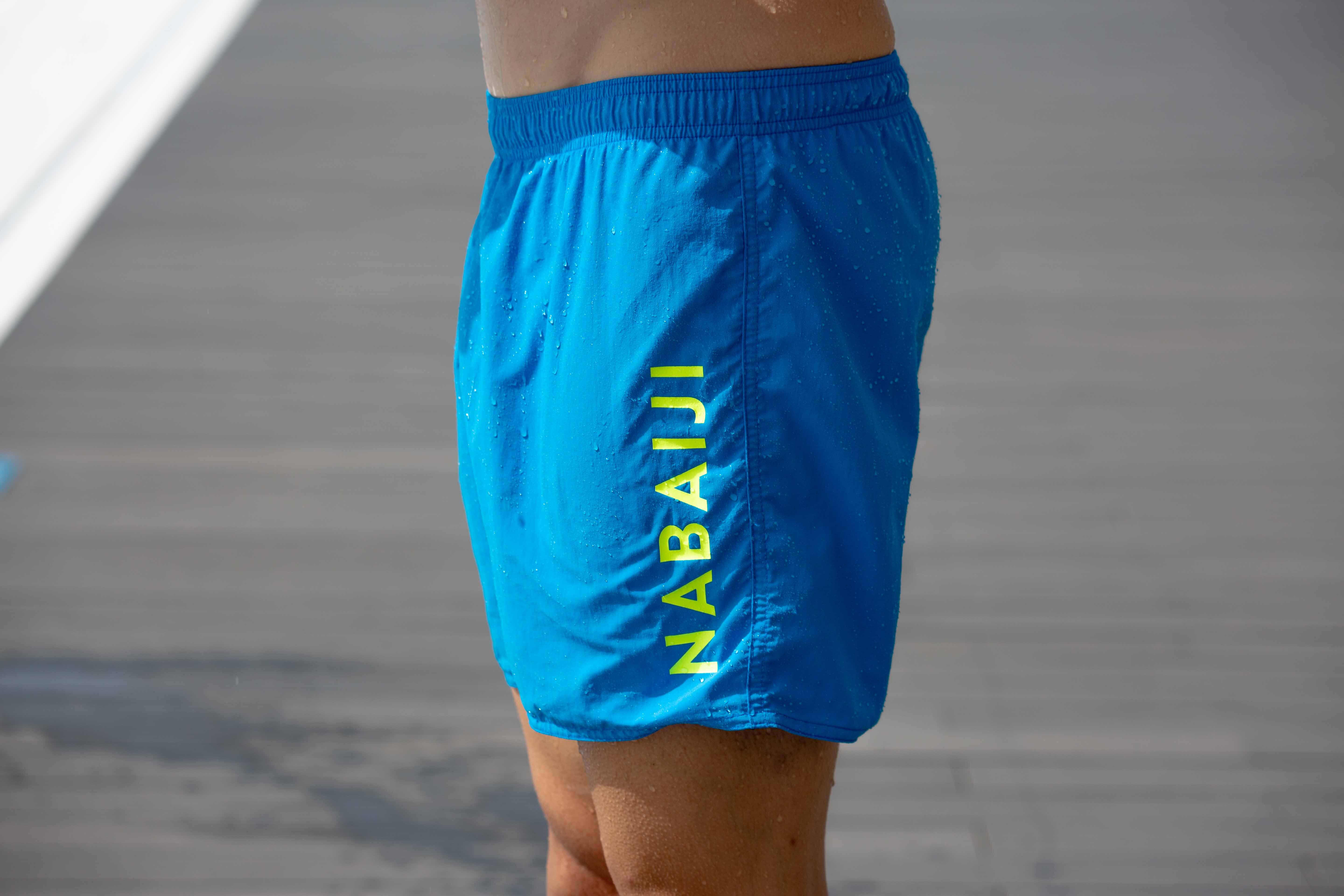 Men's swimming briefs - trunks 100 Basic - Blue NABAIJI