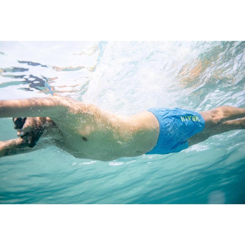 Șort înot 100 Basic Albastru Bărbați 