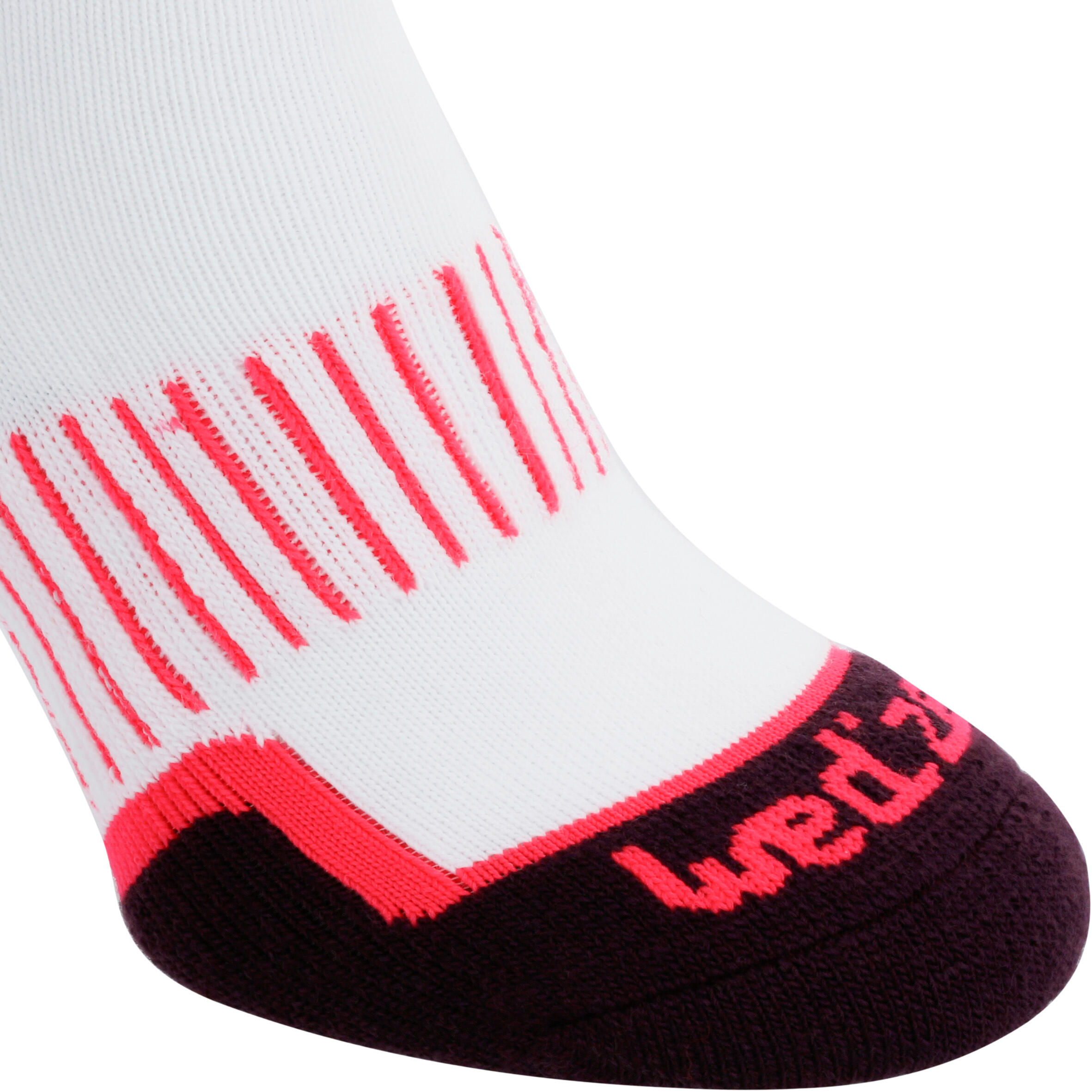 100 Men/Women Ski Socks - White/Pink 2/7