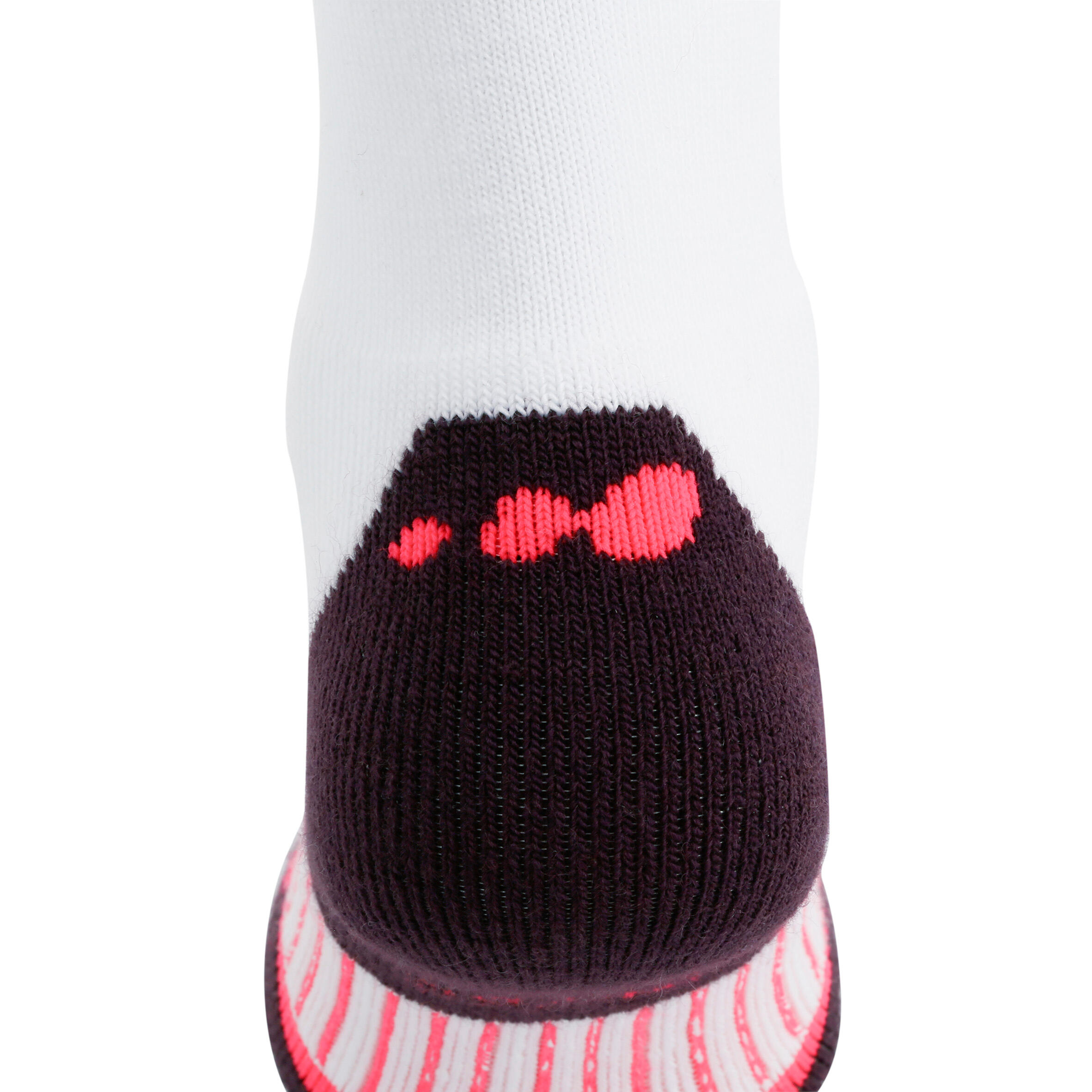 100 Men/Women Ski Socks - White/Pink 7/7