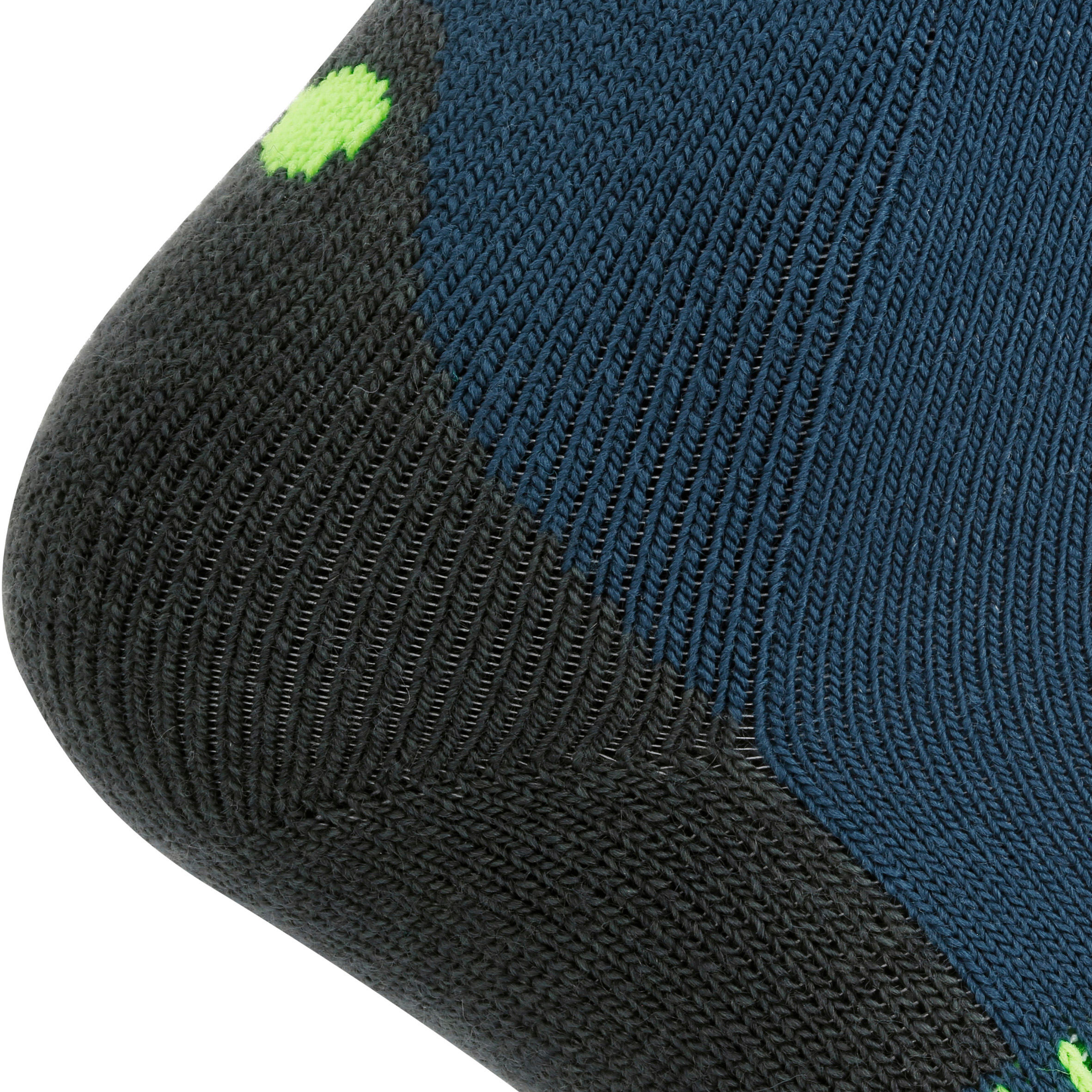 ADULT SKI SOCKS 100 BLUE GREY 5/6