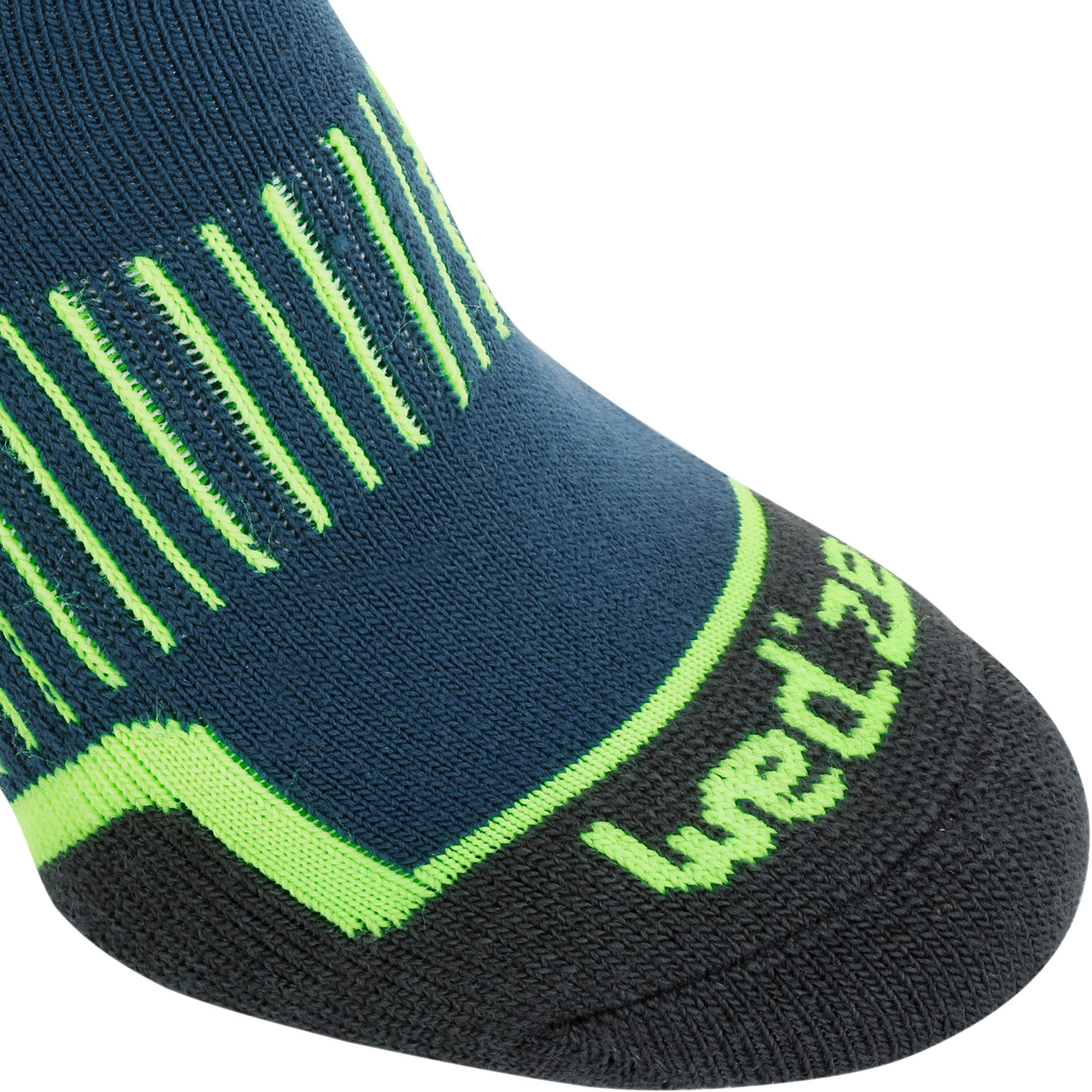 ADULT SKI SOCKS 100 BLUE GREY 2/6