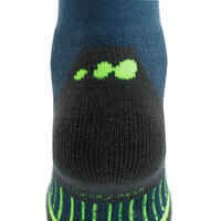 ADULT SKI SOCKS 100 BLUE GREY