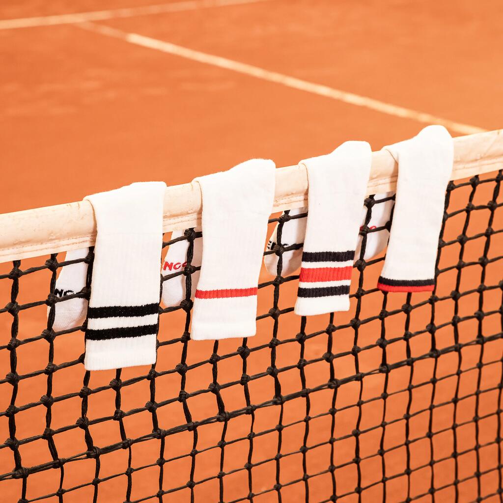 High Tennis Socks RS 500 Tri-Pack - White