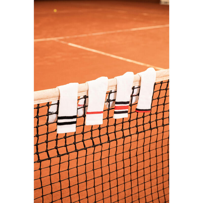 High Tennis Socks RS 500 Tri-Pack - Retro White