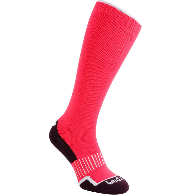 WEDZE SKI SOCKS 100, UNISEX, PINK Decathlon