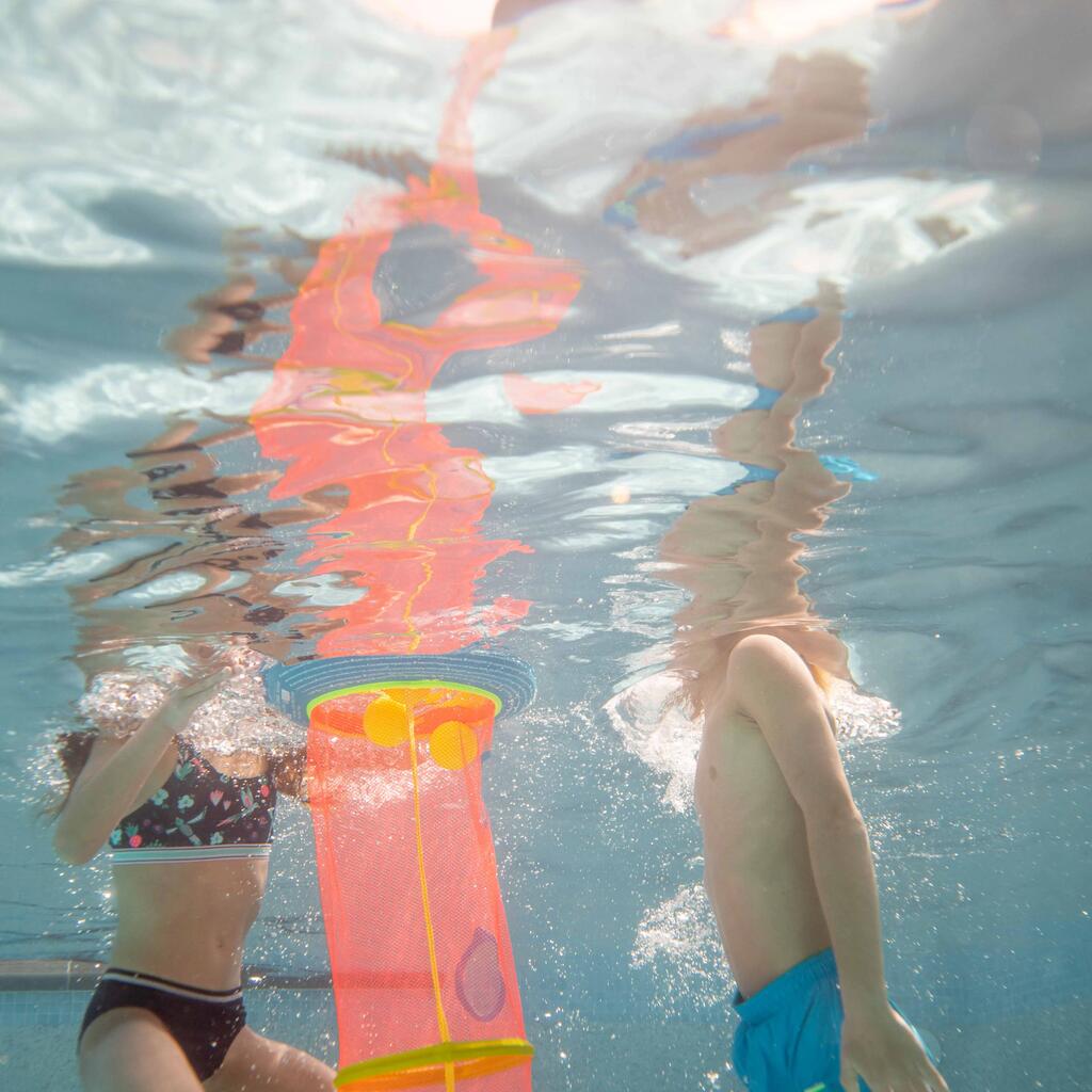 Underwater Pool Game Bag + Net + 3 Balls Tiball