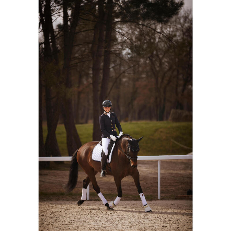 Hufglocken offen Synthetik-Lammfell Pferd/Pony - 500 weiss