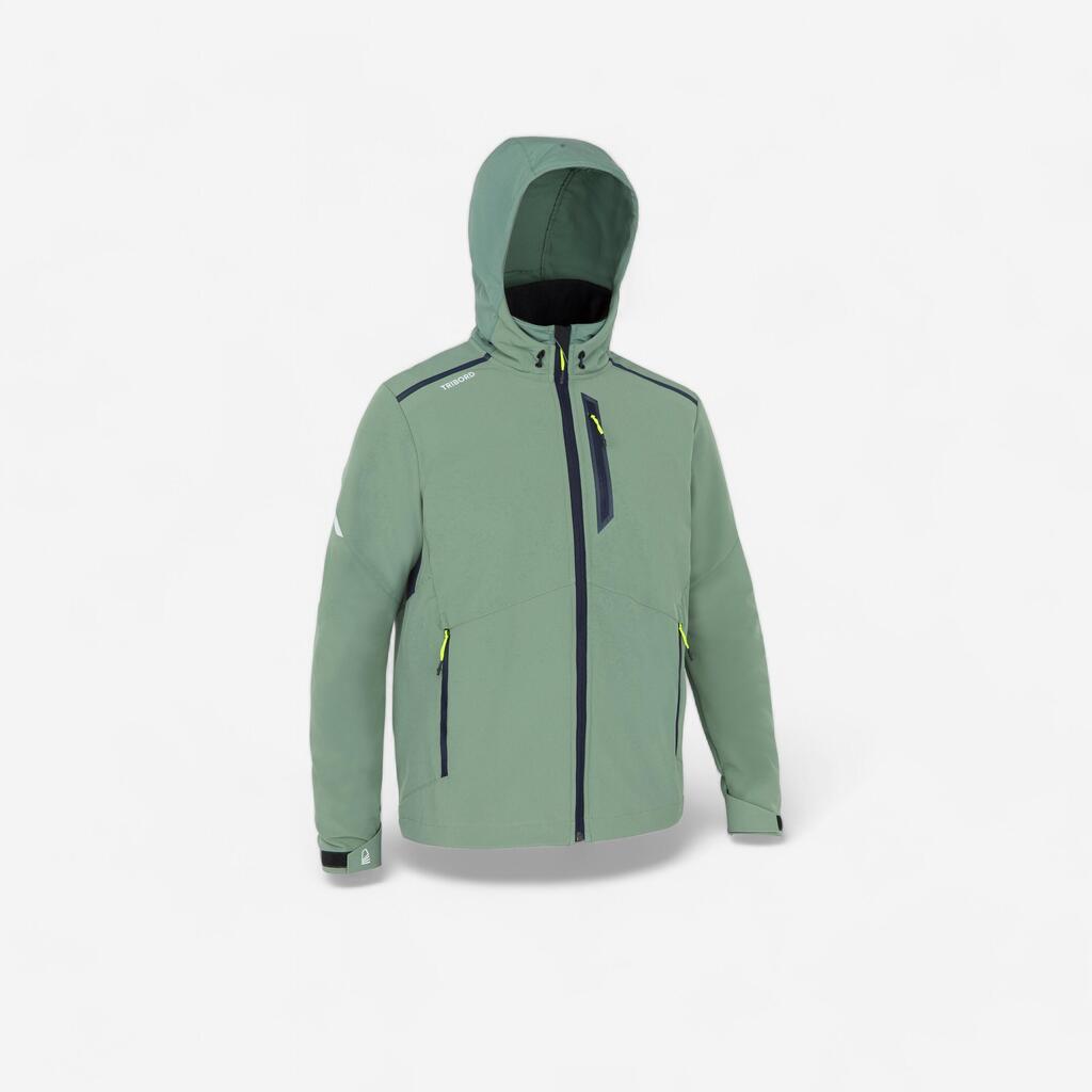 Vīriešu vēja necaurlaidīga softshell burāšanas jaka “900”, haki