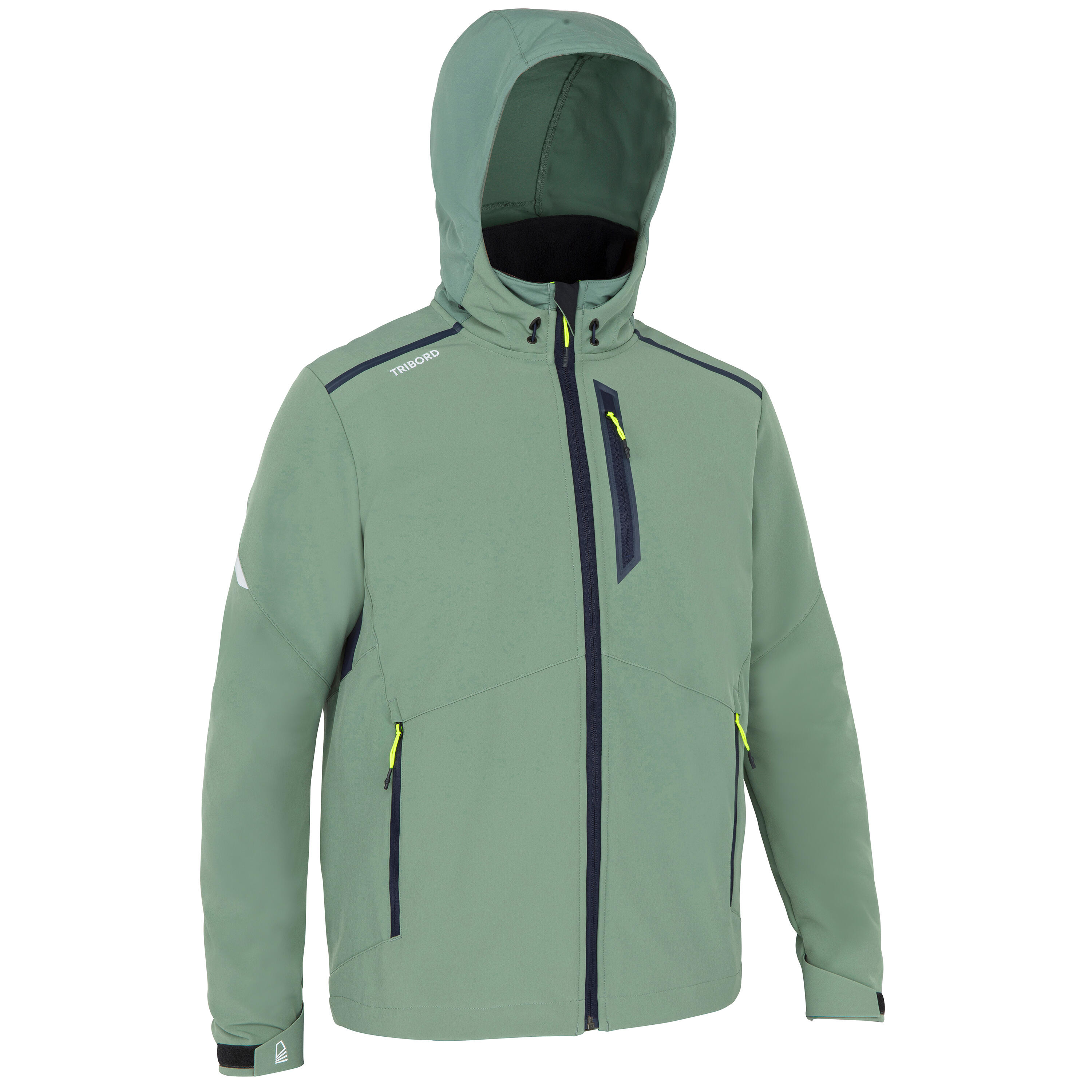 Jachetă Softshell anti-vânt navigație SAILING 900 Kaki Bărbați