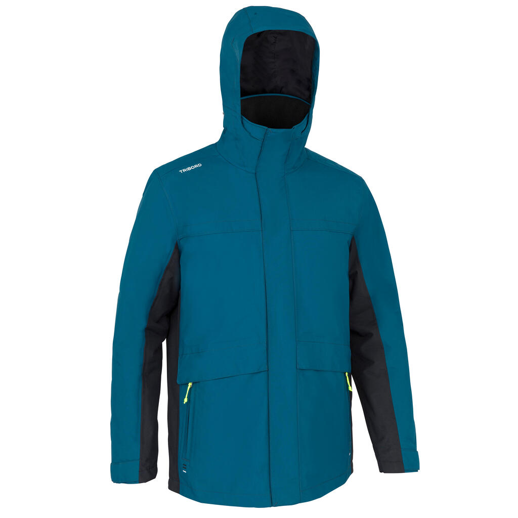 Men’s warm sailing jacket 100 - petrol blue