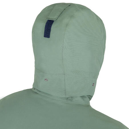 Куртка для парусного спорта теплая мужская 100 хаки-темно-синяя