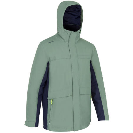 Куртка чоловіча 100 для вітрильного спорту тепла хакі/темно-синя