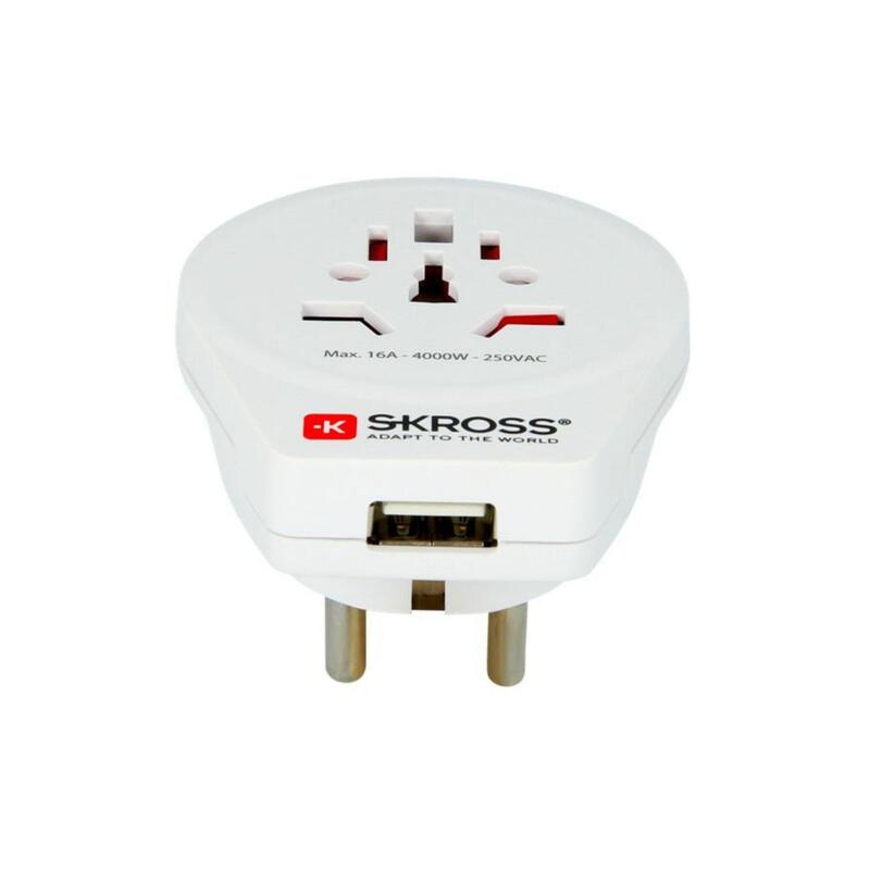 Adapterstecker USB - Skross World to Europe 