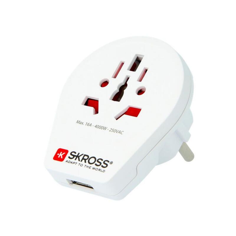 Adapterstecker USB - Skross World to Europe 