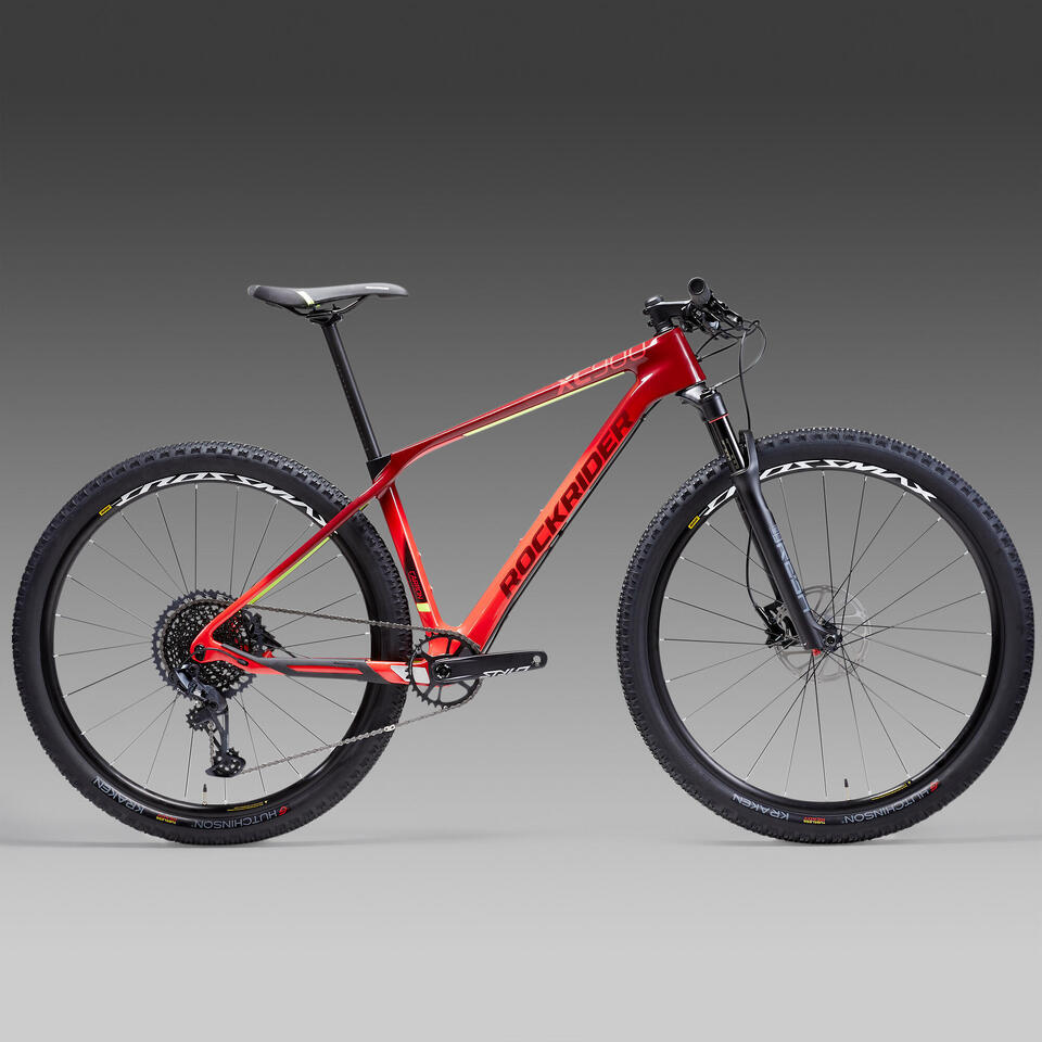 VTT XC 900 29" CARBONE rouge et Rockrider Decathlon